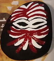 Handmade Painted Stone Mask